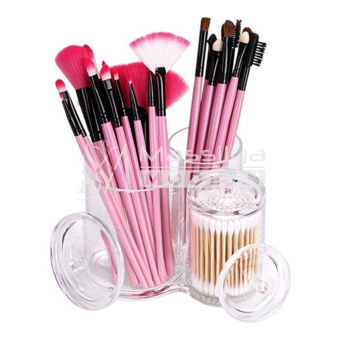 Organisateur de Maquillage Triple – Acrylique Transparent – Image 3