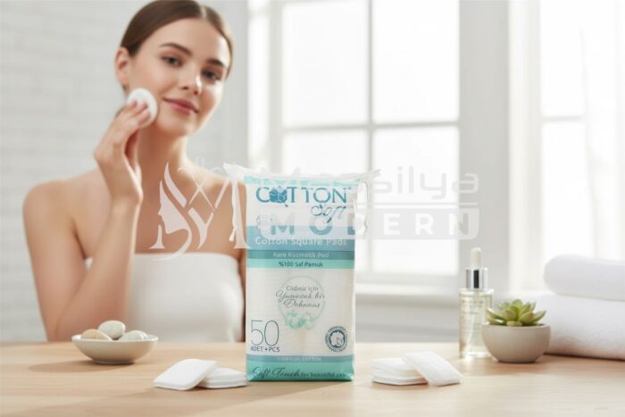 Cotton Soft Cosmetic Cotton Square Pads 50 pièces – Image 2