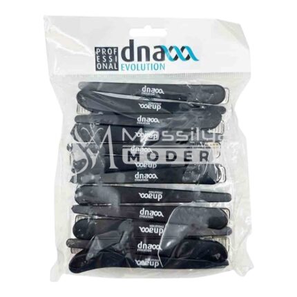 DNA Evolution Pinces plates à cheveux plastique ABS & Métal 12 pièces
