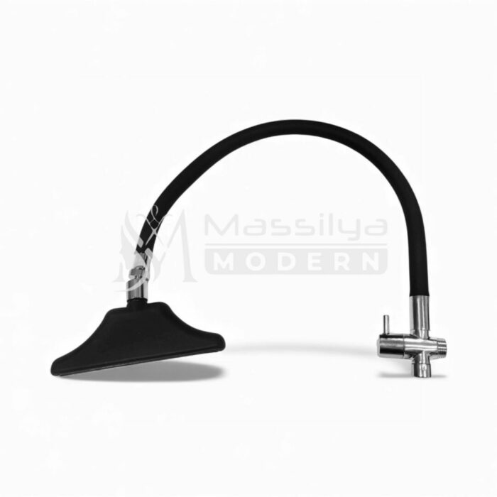 Douche à Jet Plat Professionnelle Bac Lave Tête (Noir & Chrome) – Image 2