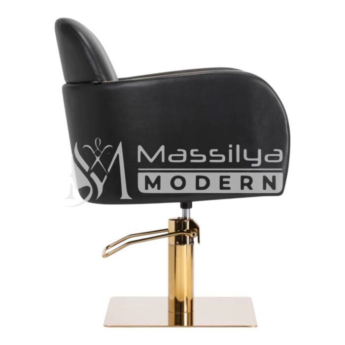 Fauteuil Professionnel de Coiffure Black & Gold Base – Image 4