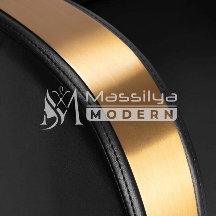 Fauteuil Professionnel de Coiffure Black & Gold Base – Image 6