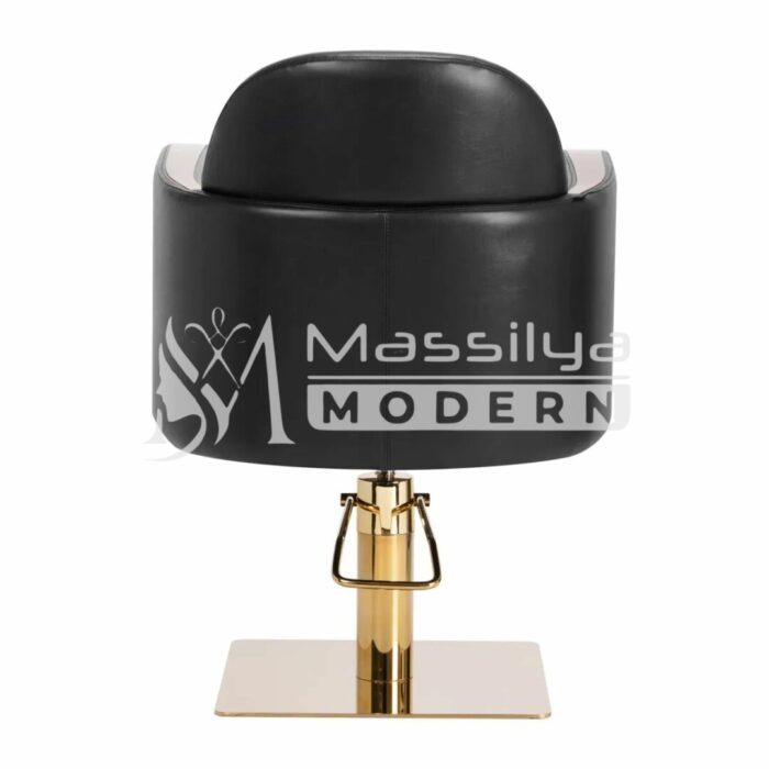 Fauteuil Professionnel de Coiffure Black & Gold Base – Image 3