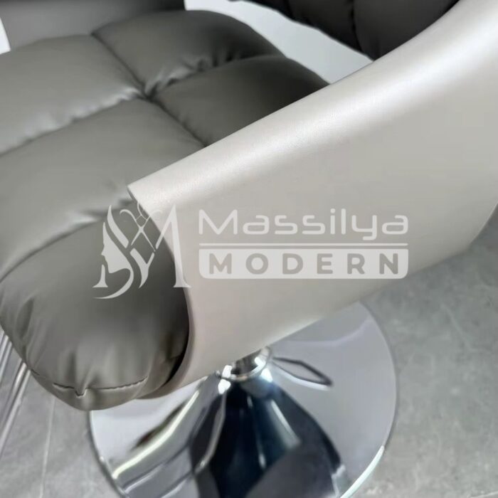 Fauteuil Professionnel de Coiffure  Design Bicolore & Base Chromée – Image 5