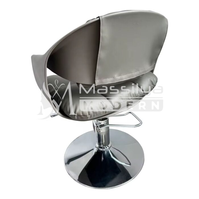 Fauteuil Professionnel de Coiffure  Design Bicolore & Base Chromée – Image 3