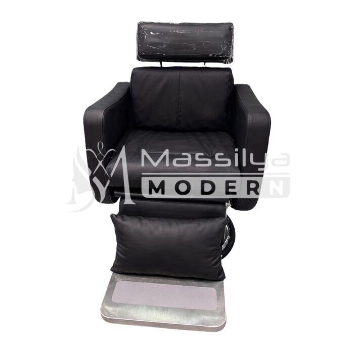 Fauteuil de coiffeur Barbier Professionnel Électrique Repose Pieds & USB – Image 3