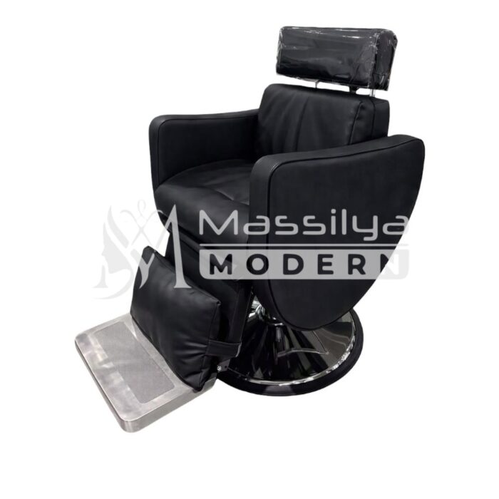Fauteuil de coiffeur Barbier Professionnel Électrique Repose Pieds & USB – Image 2