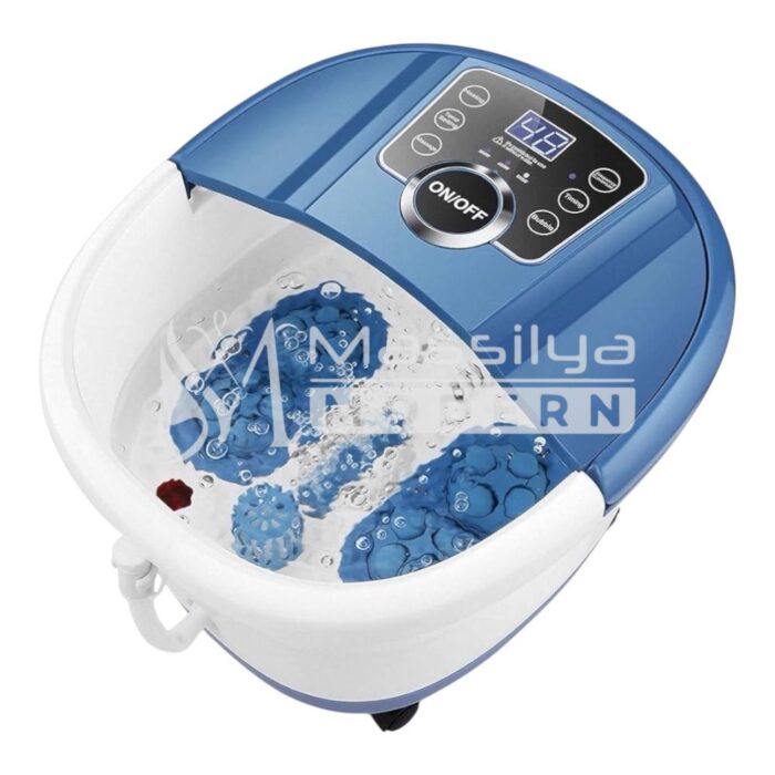 Foot spa massage pied Bain de Pieds Électrique Massant avec Chauffage & Bulles (2 rouleaux sous chaque pied) – Image 2