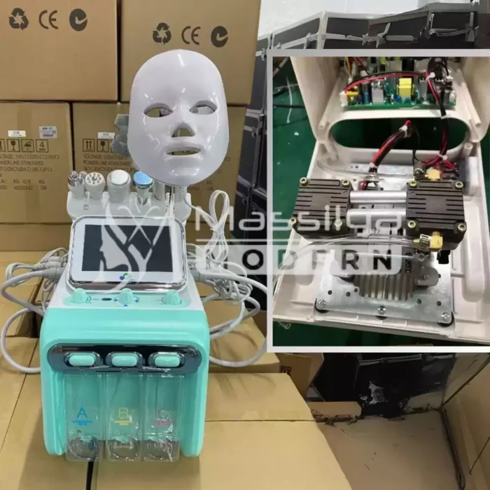 Machine HydraFacial  7en1 avec Table Mobile (optionel version) verte – Image 3