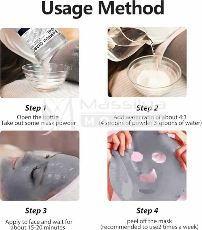 IREV masque peel off powder Bamboo Charcoal Purifiant & Nettoyage Profond 500g – Image 4