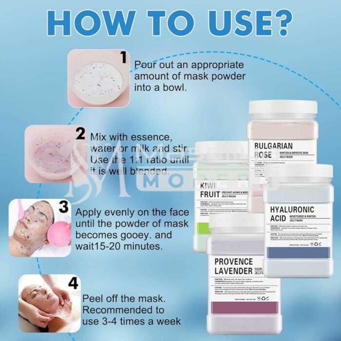 IREV masque peel off powder Hyaluronic Acid – Hydratation & Éclat 500g – Image 3