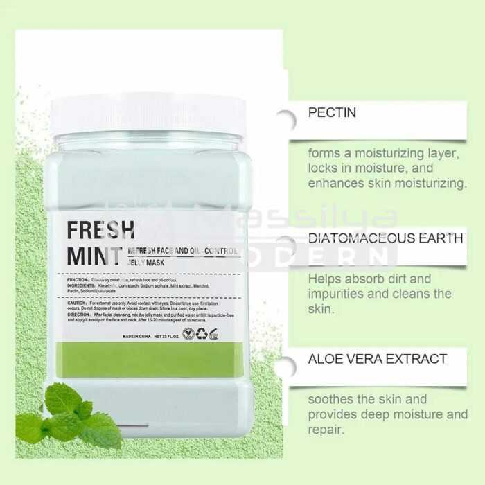 IREV masque peel off powder Fresh Mint  Refresh & Oil Control 500g – Image 2