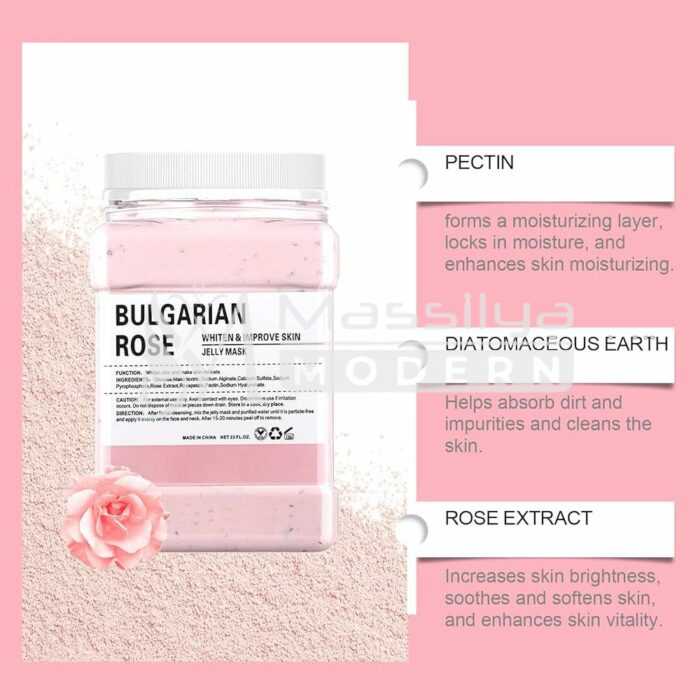 IREV masque peel off powder Bulgarian Rose Jelly Mask – Éclat & Réparation 500g – Image 3