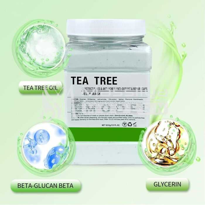 IREV masque peel off powder Tea Tree Jelly Mask – Purifiant & Anti-Acné 500g – Image 2