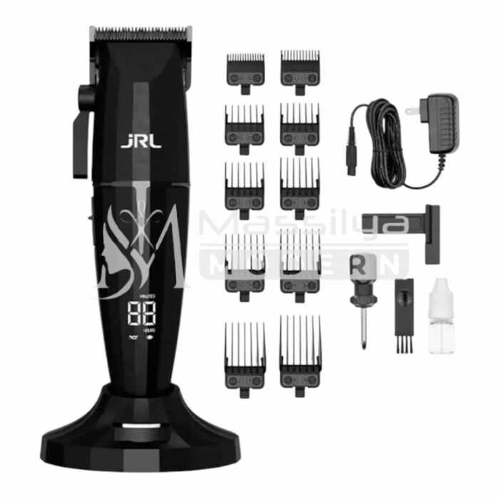 JRL ONYX tondeuse de Coupe professionnelle noir Sans fil + avec fil avec base – Image 3