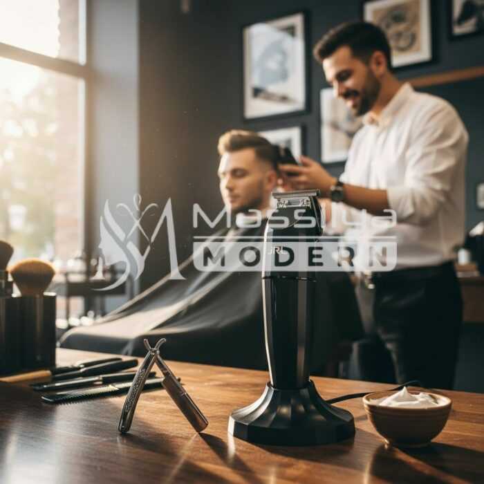 JRL ONYX Tondeuse de Finition professionnelle noir Sans fil + avec fil avec base – Image 4