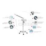TRELAXA Vapozone Professionnel avec Ozone – Facial Steamer Bras 360° sur Pied – Image 4