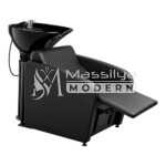 Fauteuil Lave tête Professionnel avec Repose-Pieds Électrique – Image 3