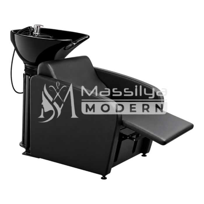 Fauteuil Lave tête Professionnel avec Repose-Pieds Électrique – Image 3